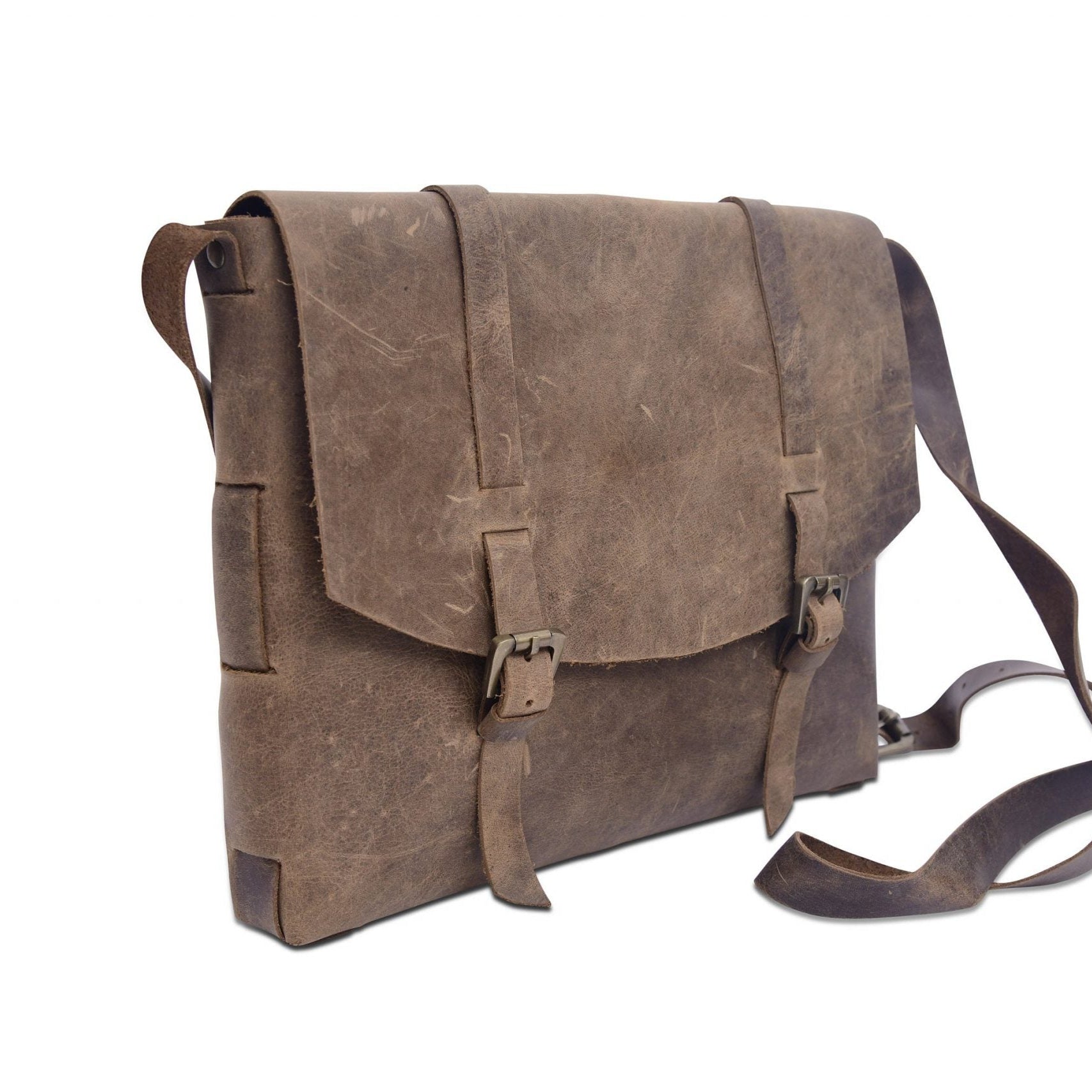 Men's Leather Bag - Vintage Elegance