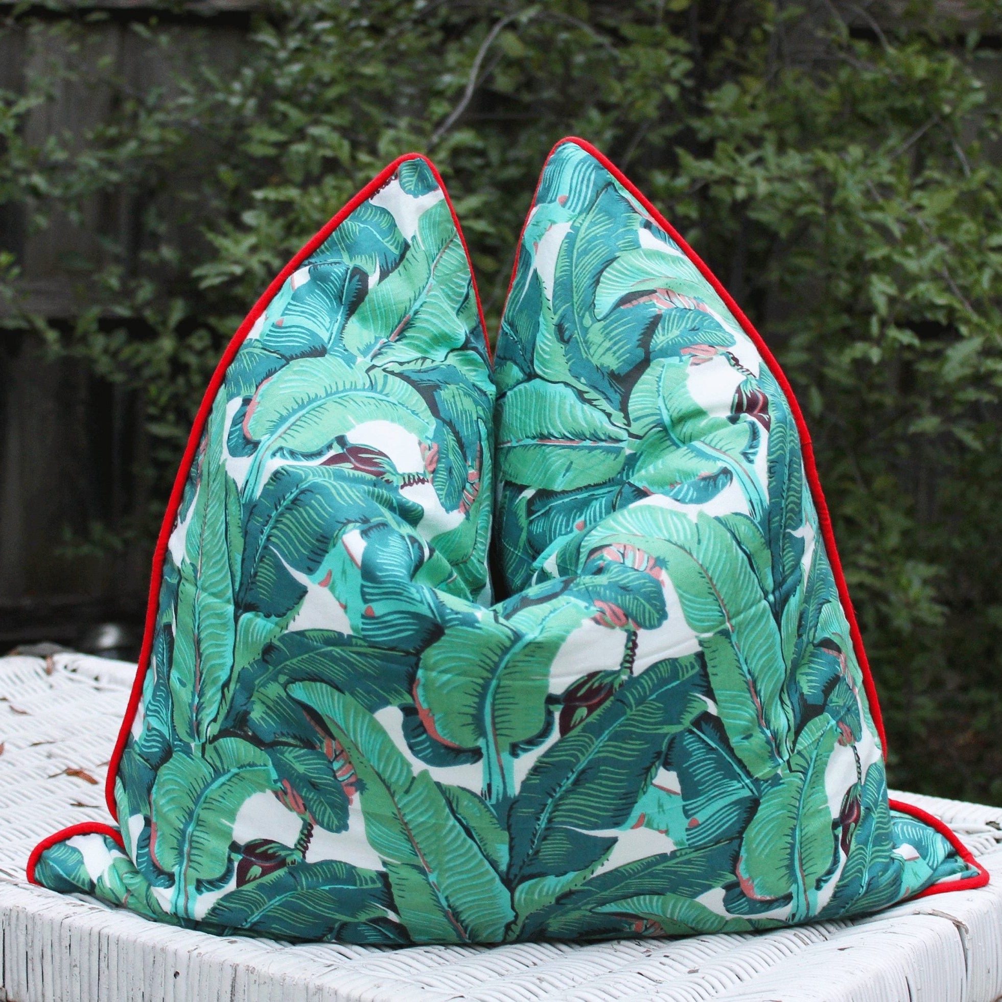100% Cotton Cushion Cover - Tropical Palms