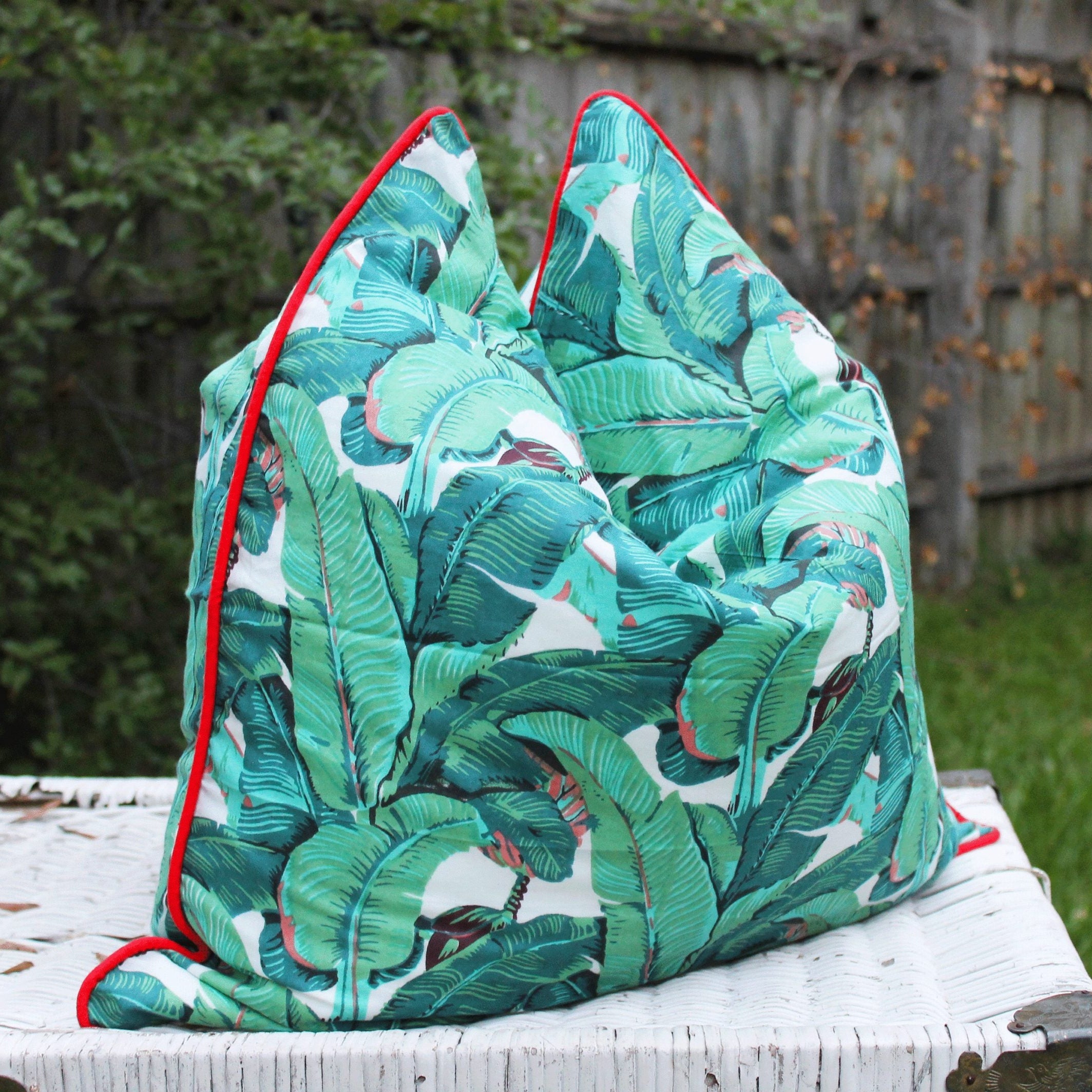 'Tropical Palms' 100% Cotton Cushion Cover