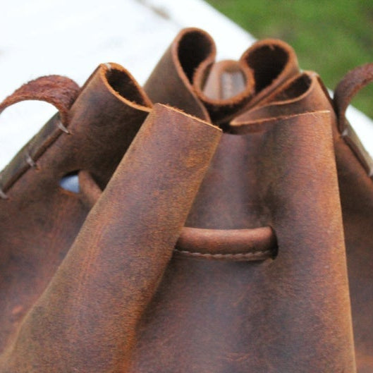 Tan Leather Crossbody Bag - Minimalist Small Purse