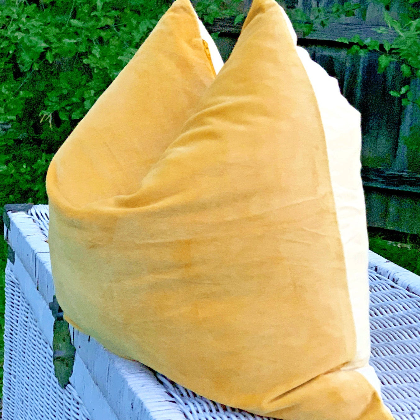 Linen Connections Luxury Velvet Cushion Covers - Lemon
