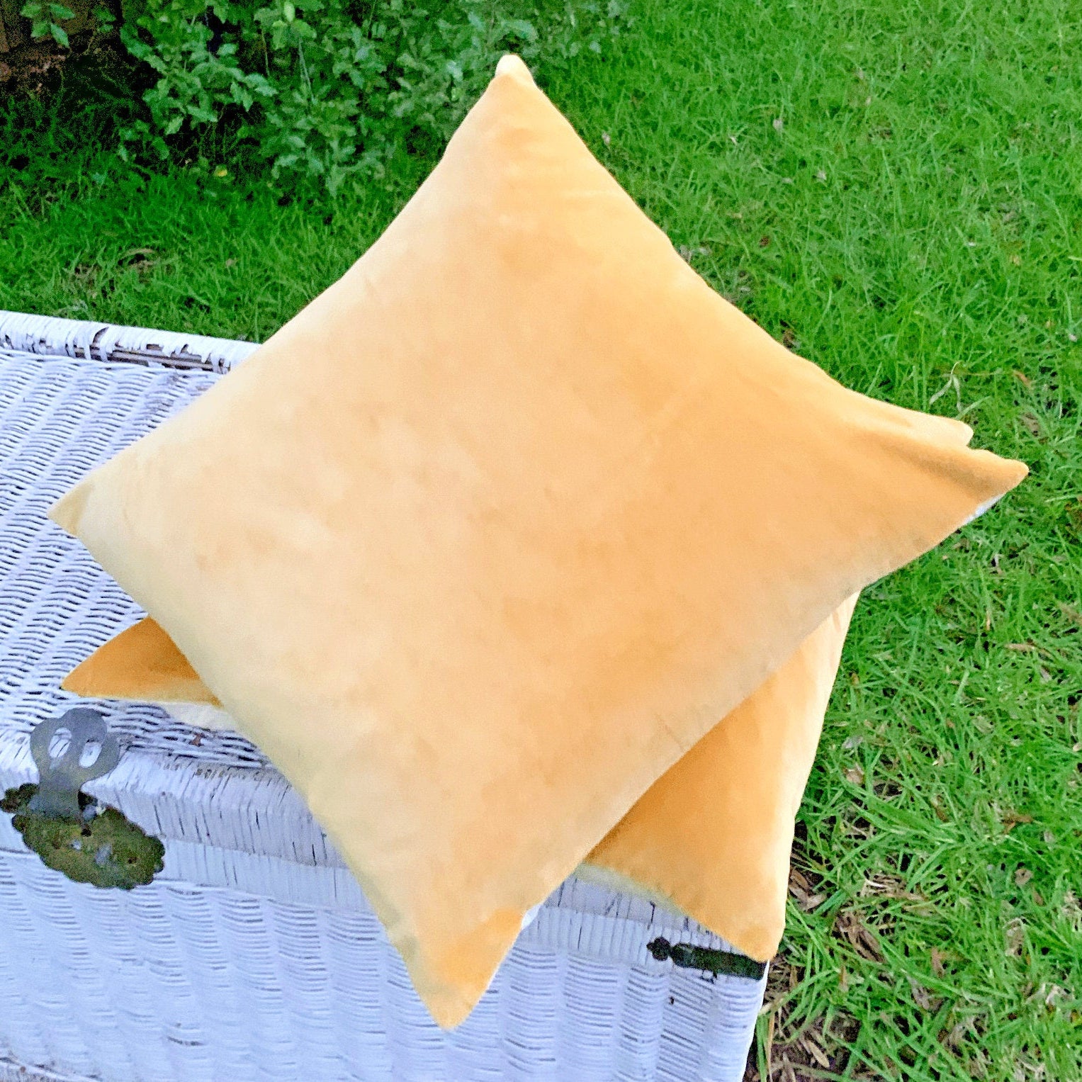 Linen Connections Luxury Velvet Cushion Covers - Lemon