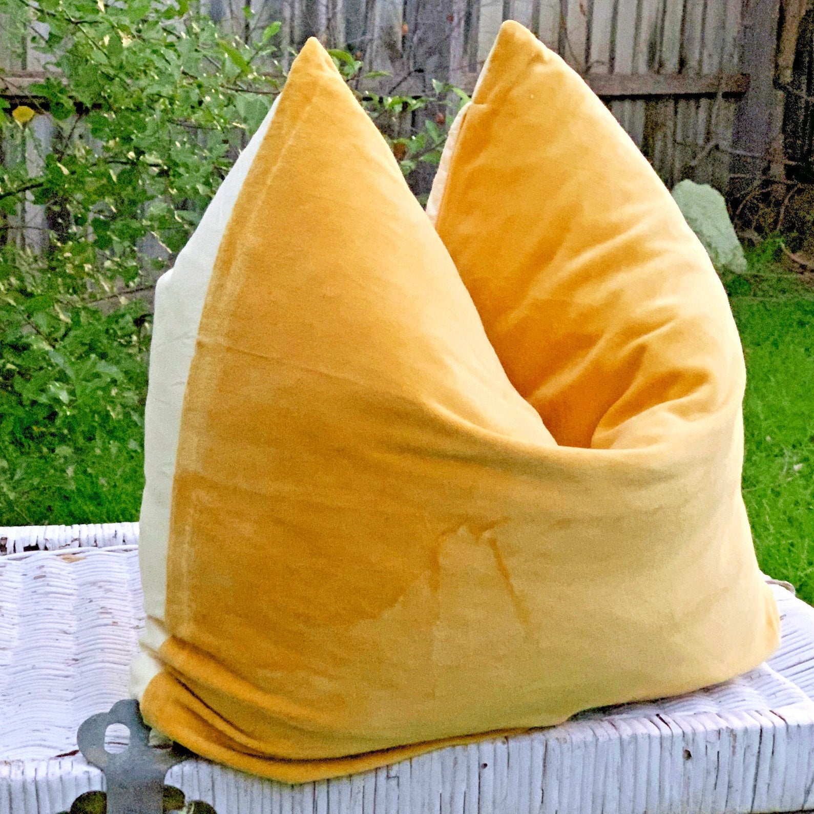 Linen Connections Luxury Velvet Cushion Covers - Lemon