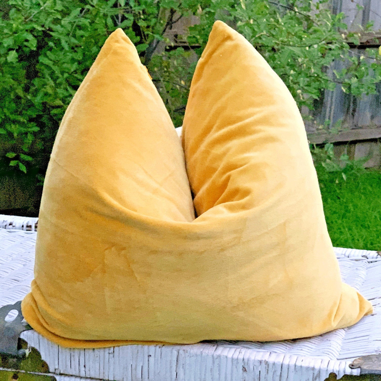 Linen Connections Luxury Velvet Cushion Covers - Lemon