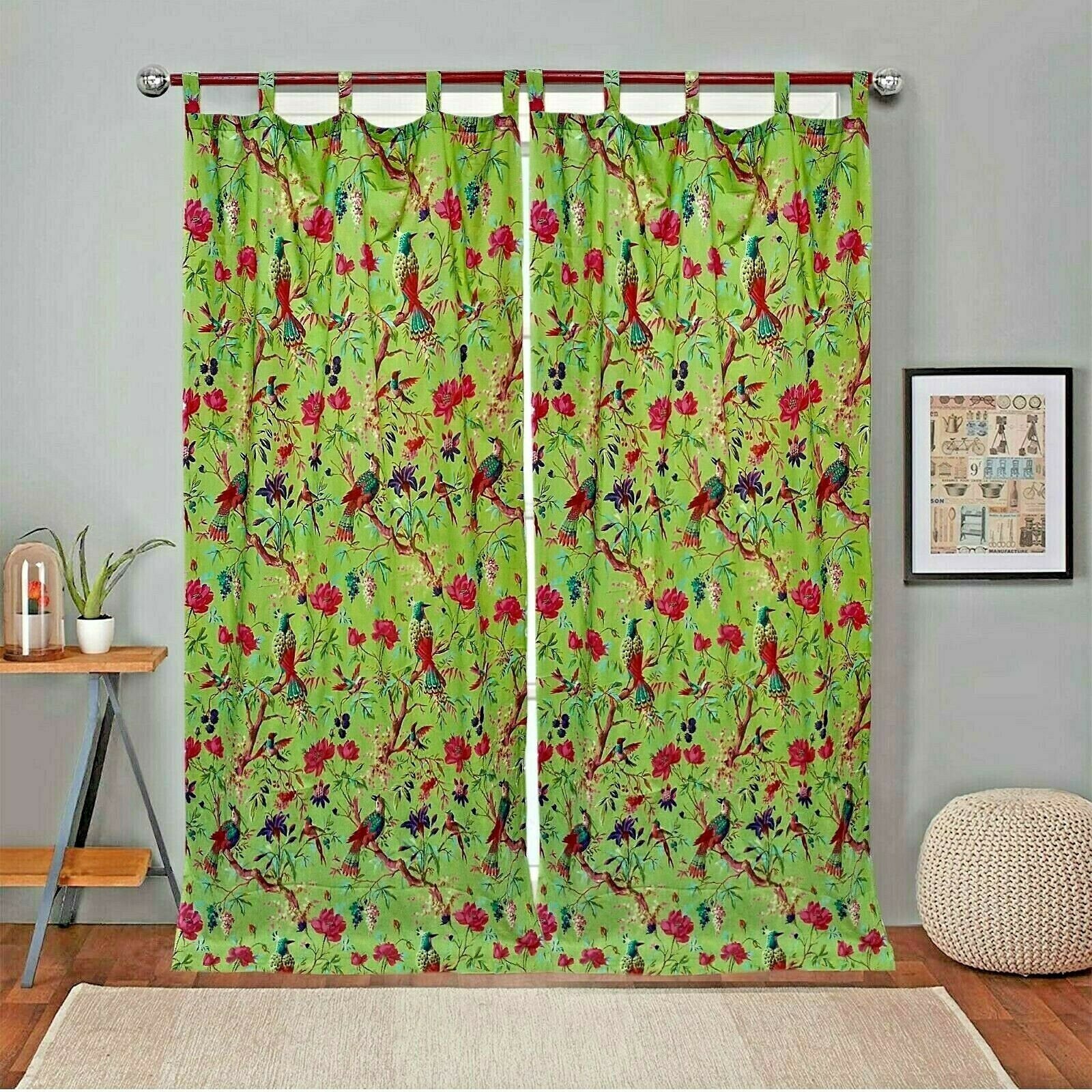 Frida Kahlo boho curtains, eclectic curtains, Frida curtains, boho decor, boho curtain panels, boho home decor TWO PANELS, l Christmas gift Decor