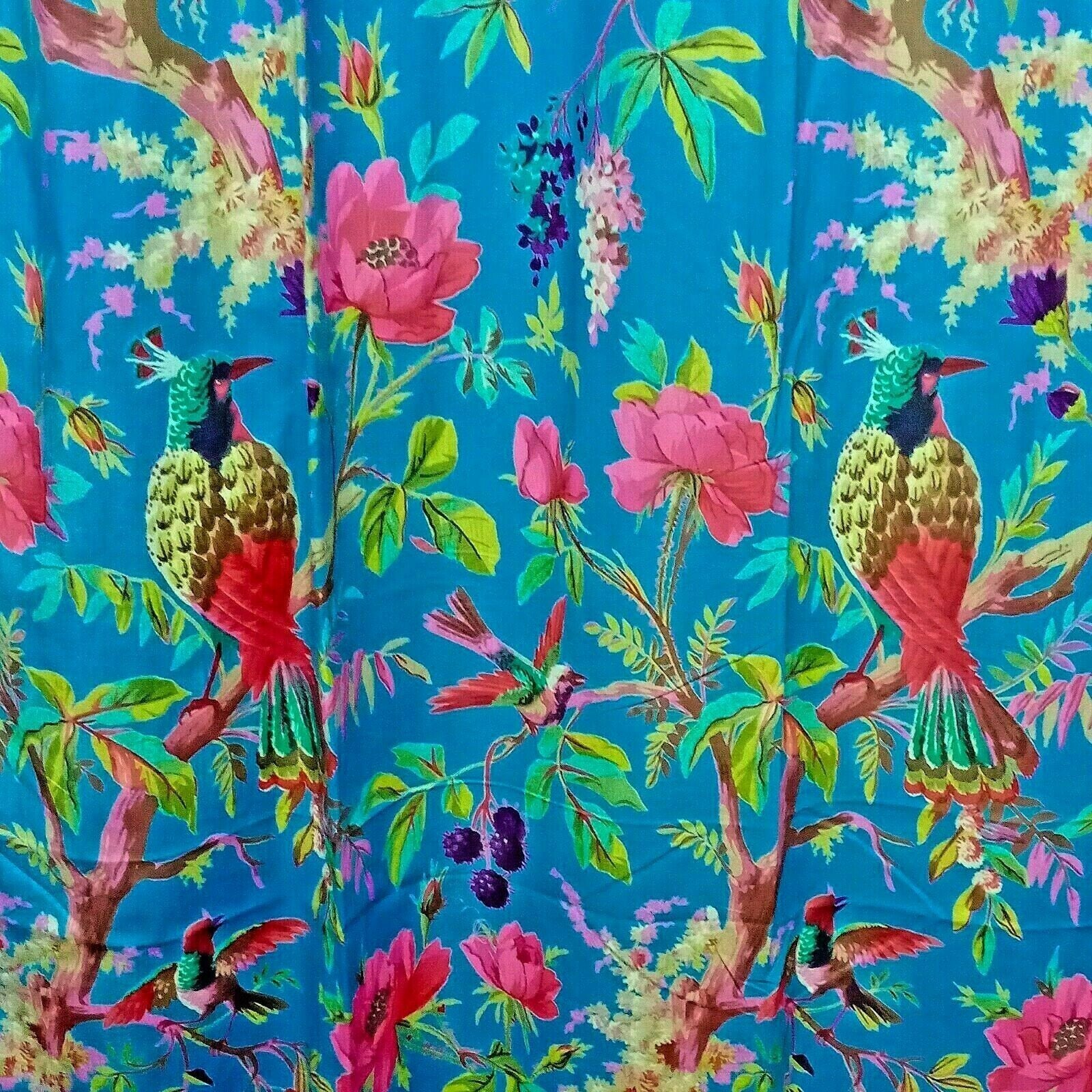 'Nature's Symphony' 100% Cotton Boho Curtains