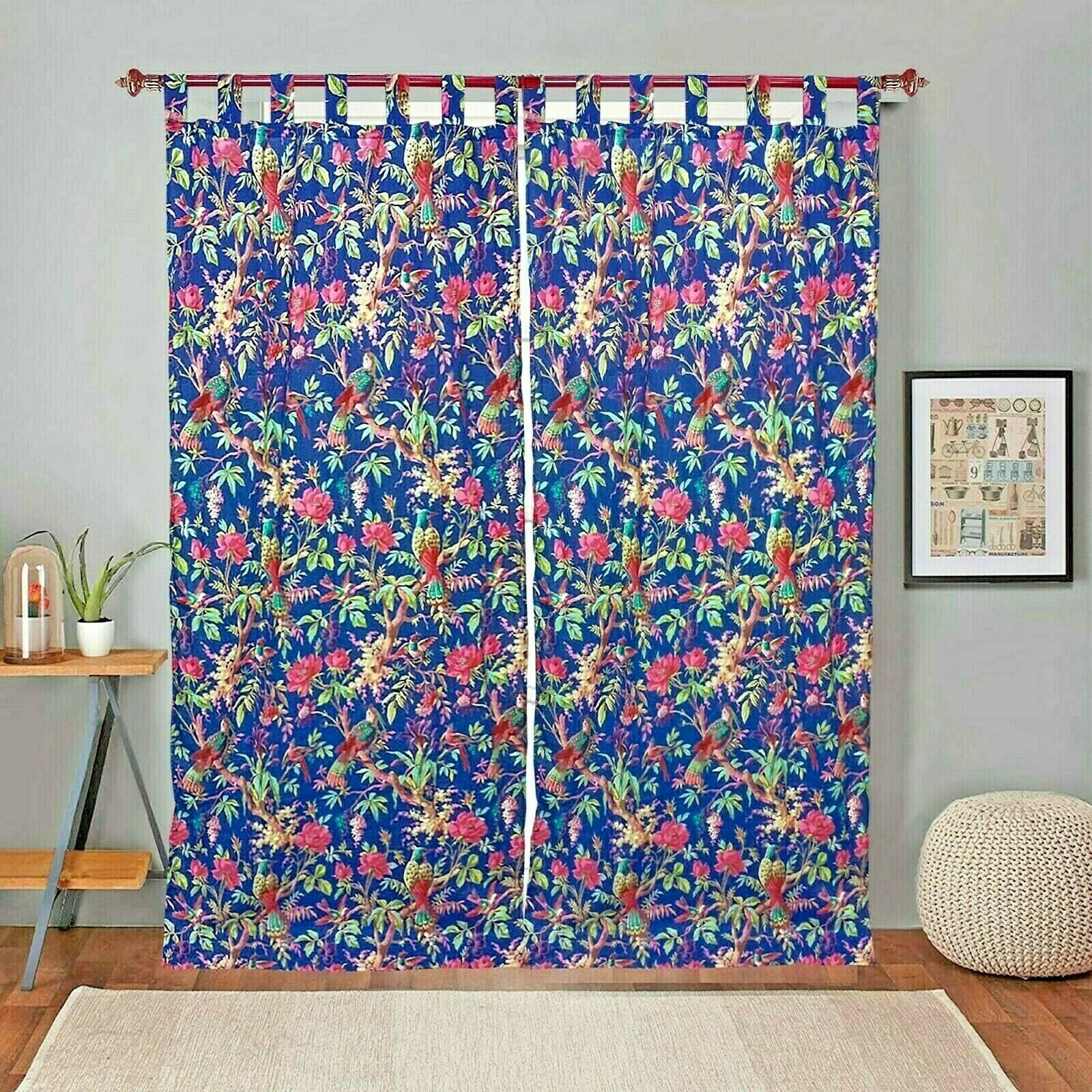 'Vibrant Kaleidoscope' 100% Cotton Boho Curtains