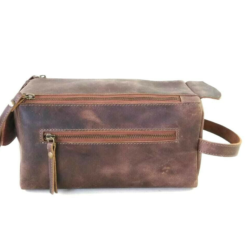 Leather Bag Pouch - Safe Travels