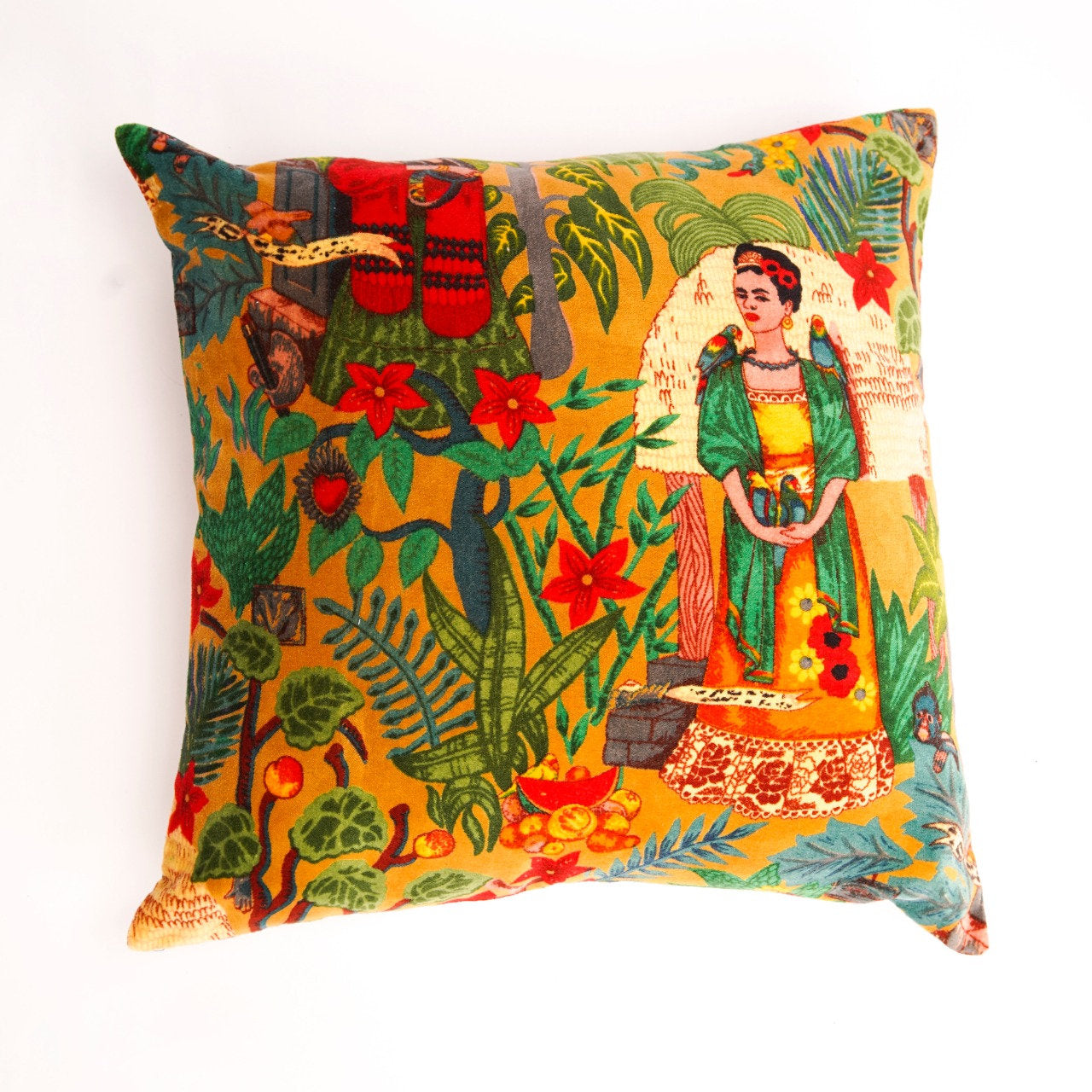 'Frida's Legacy' 100% Cotton Velvet Cushion Cover