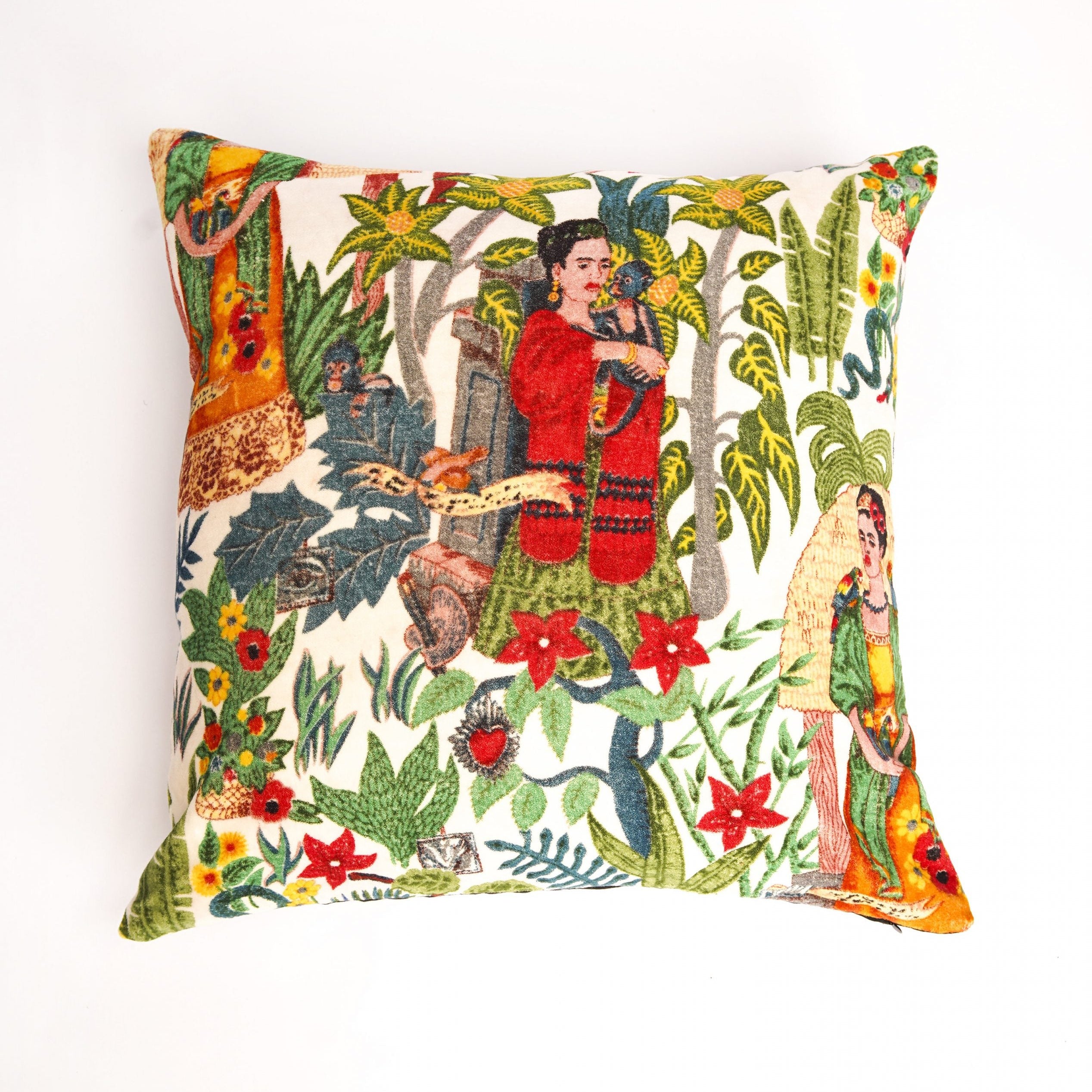 'Frida's Vision' 100% Cotton Velvet Cushion Cover