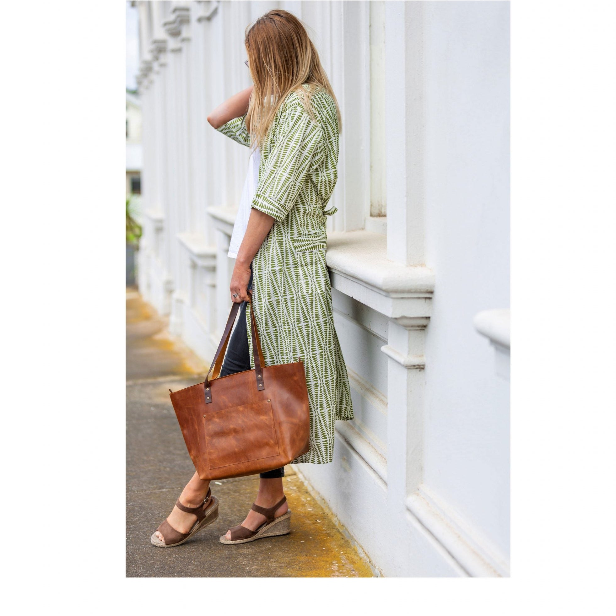 'Bamboo Bliss' Kimono 100% Cotton Bathrobe