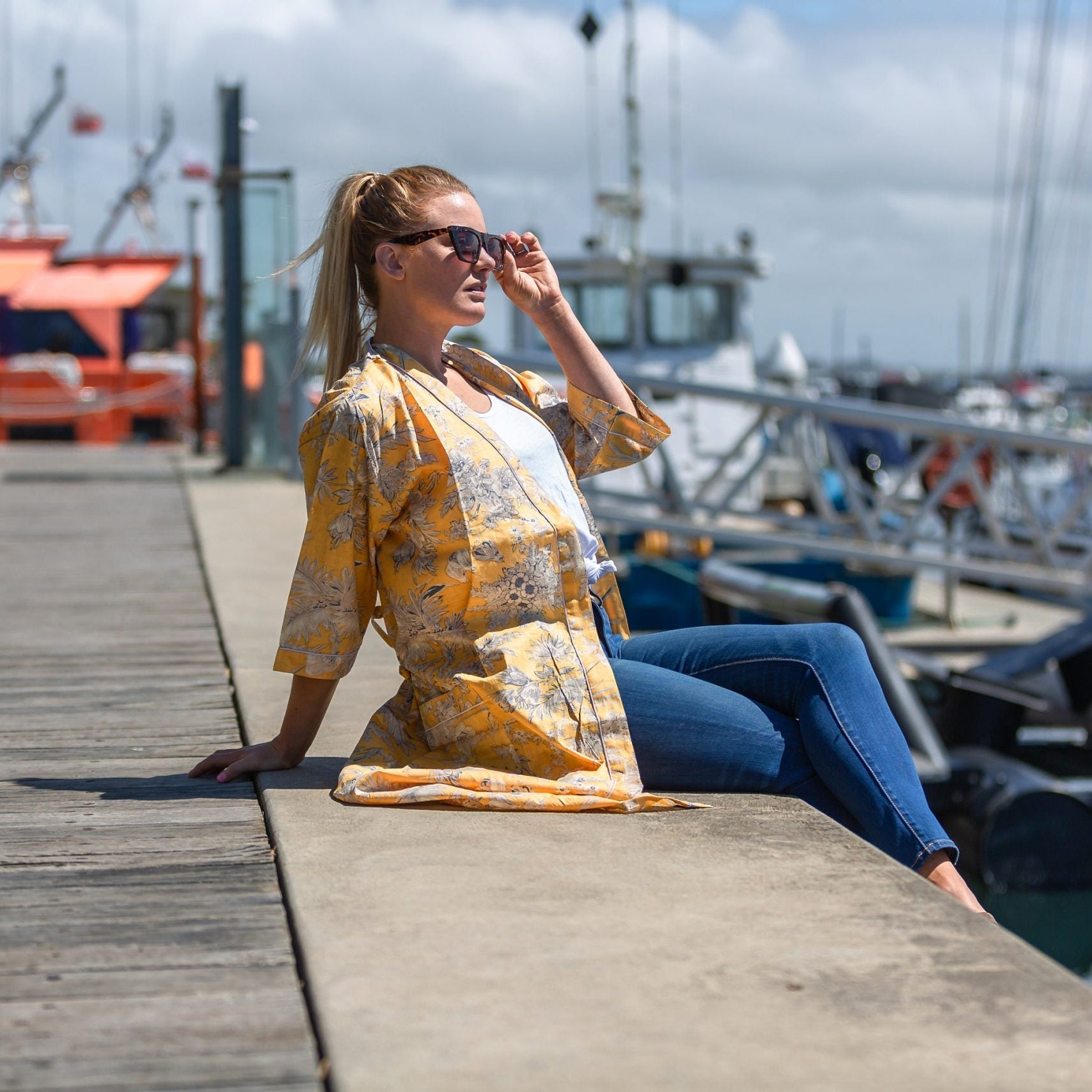 'Delicate Dream' Kimono' 100% Cotton Bathrobe