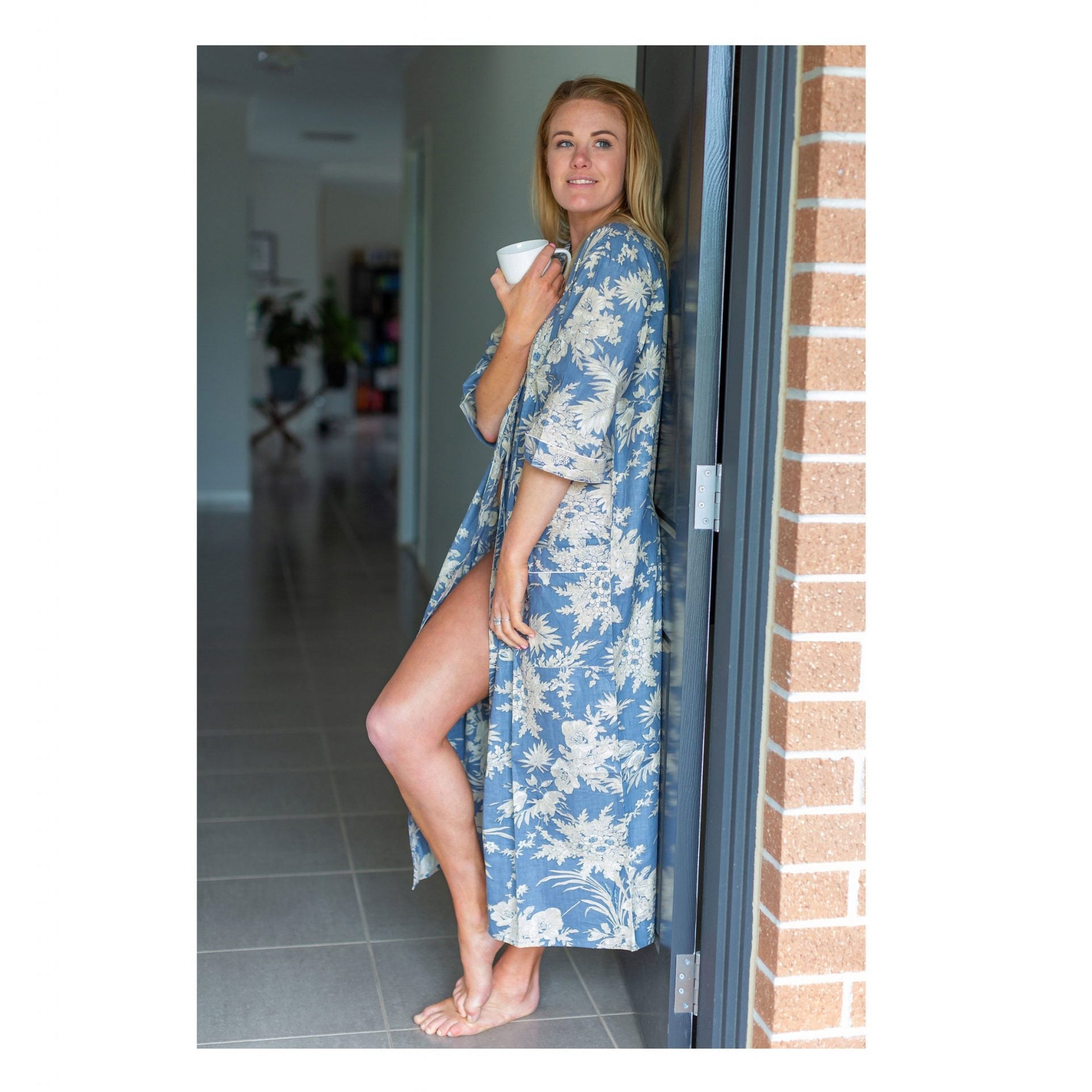 'China Blossom' Kimono' 100% Cotton Bathrobe