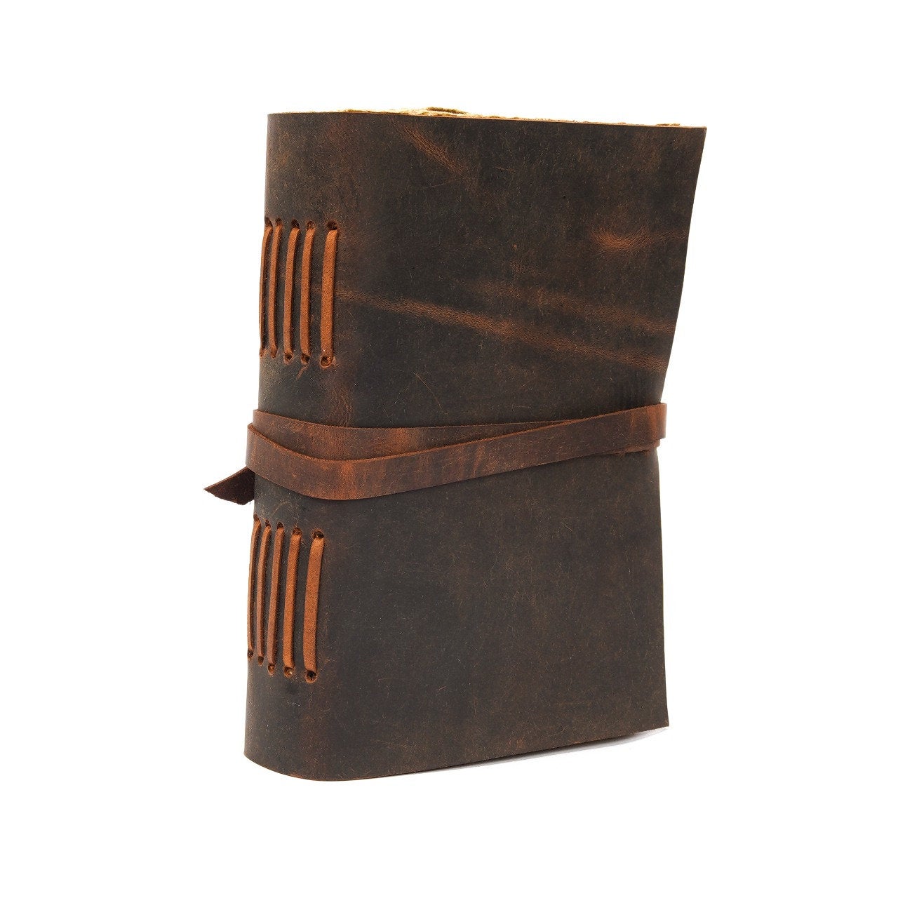 Antique Traveller's Vintage Leather Journal Book - A4 size