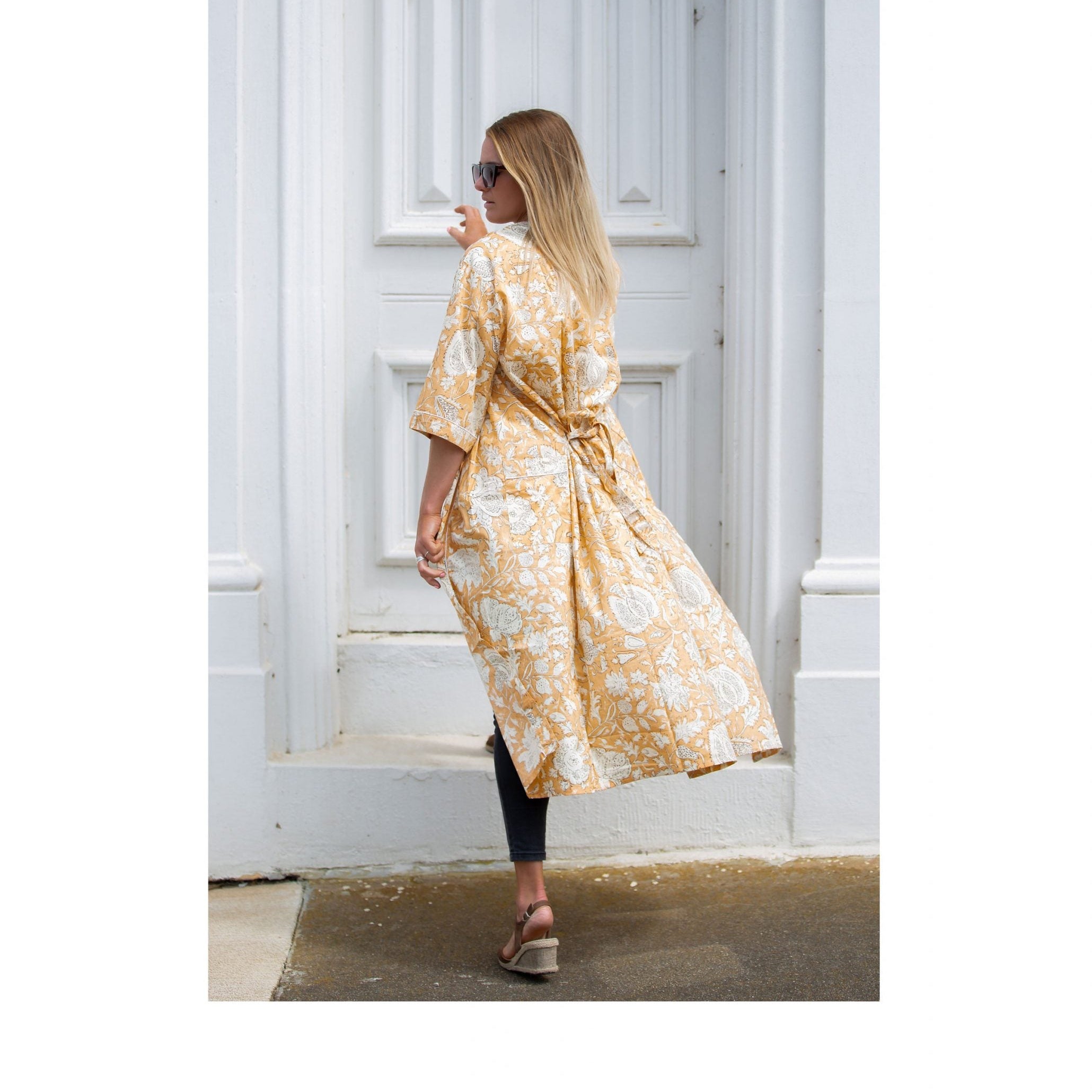 'Dreamy Delilalah' Kimono' 100% Cotton Bathrobe